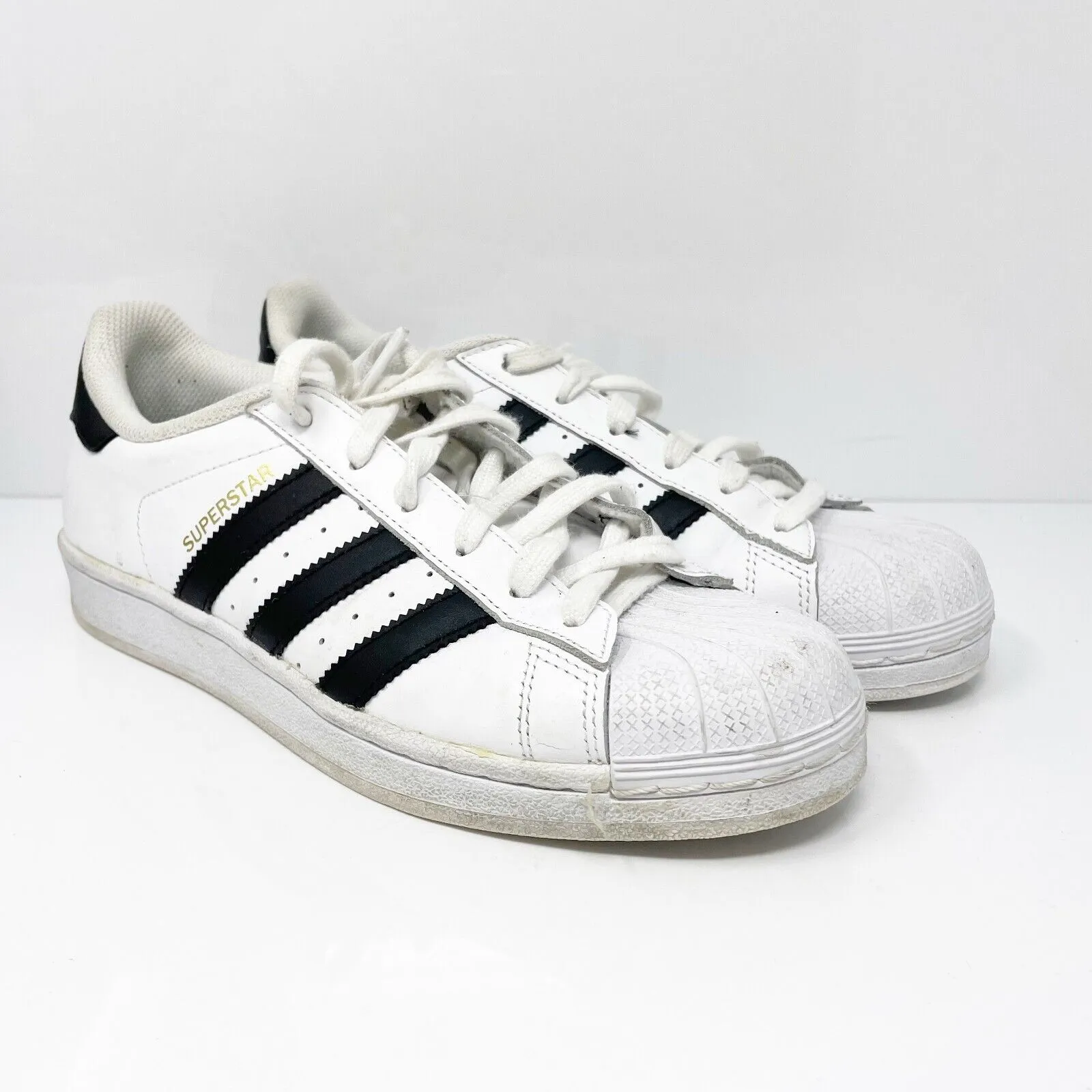 Adidas Boys Superstar C77154 White Casual Shoes Sneakers Size 6.5