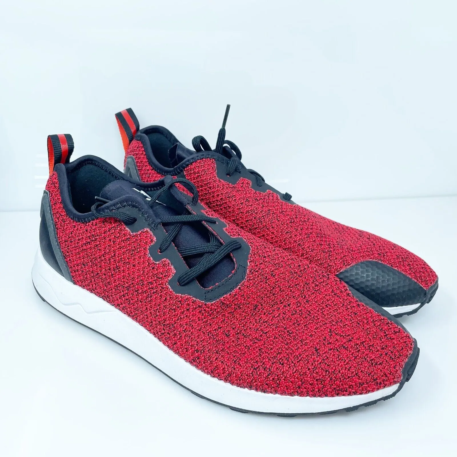 Adidas Mens Zx Flux Adv Asym S80544 Red Running Shoes Sneakers Size 10