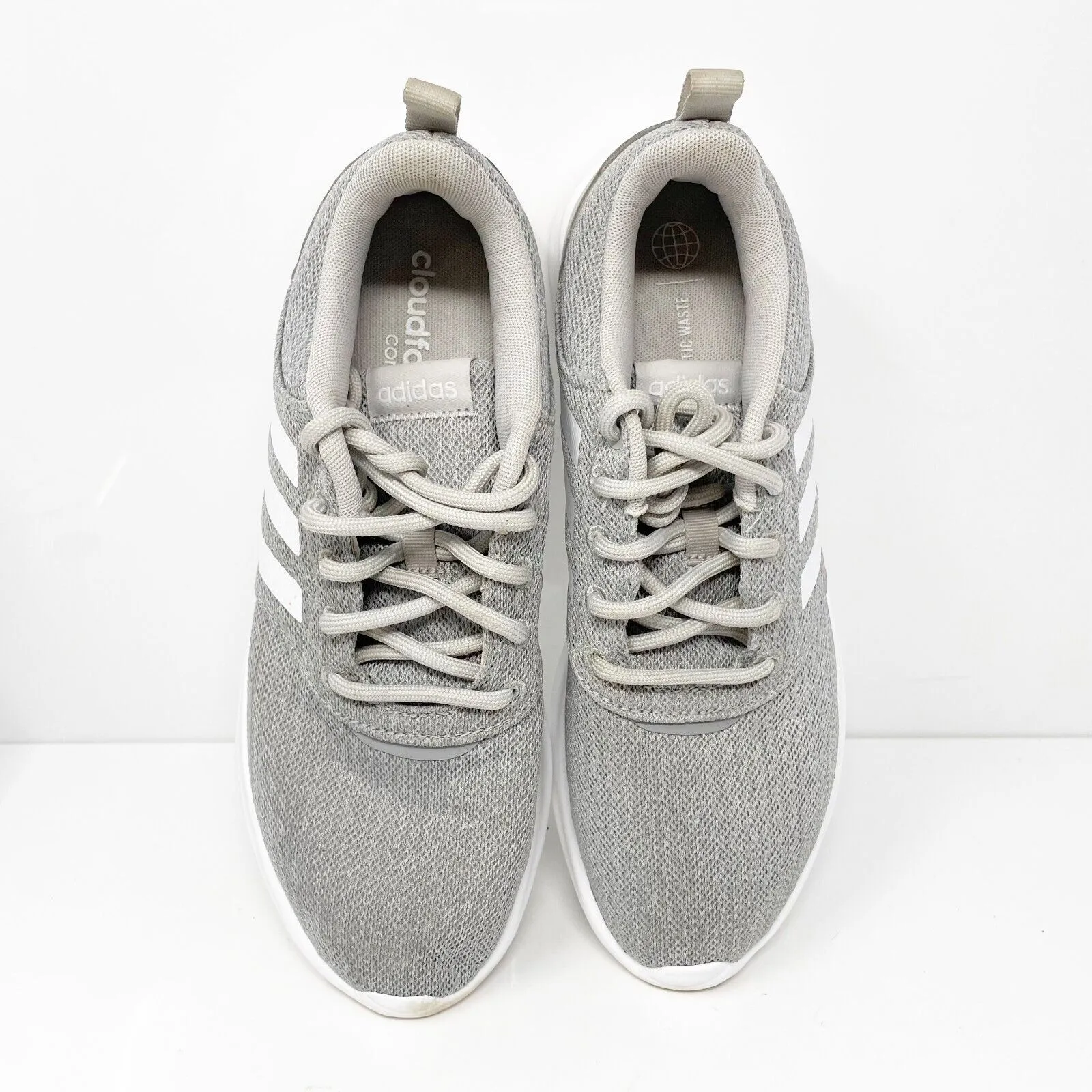 Adidas Womens QT Racer 2.0 FY8312 Gray Running Shoes Sneakers Size 8.5