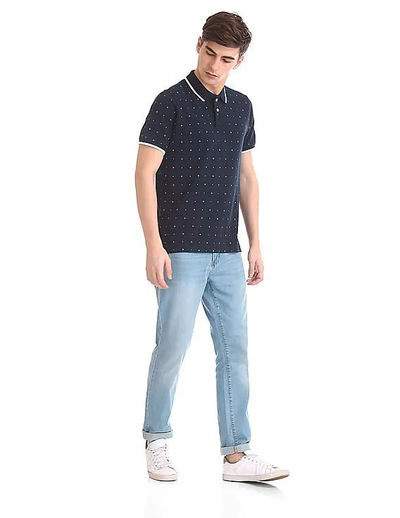 Aeropostale Printed Pique Polo Shirt