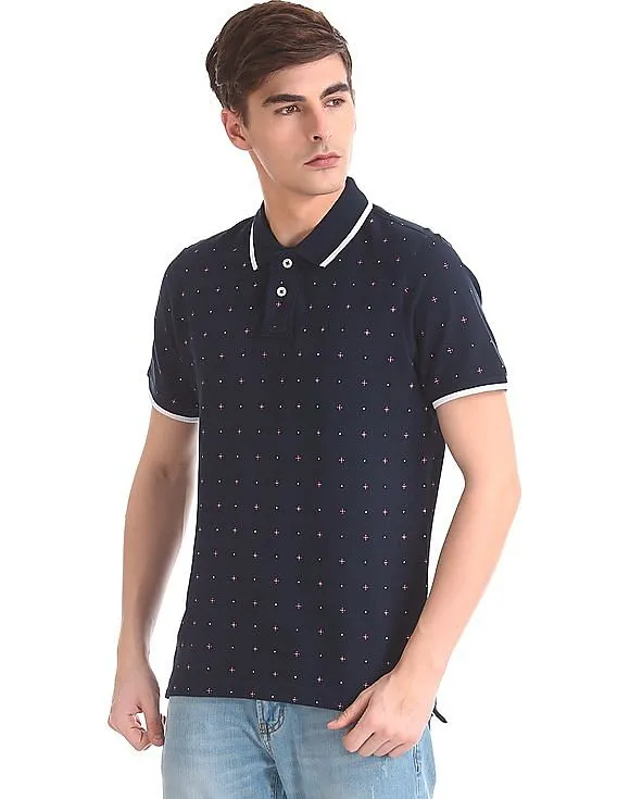 Aeropostale Printed Pique Polo Shirt