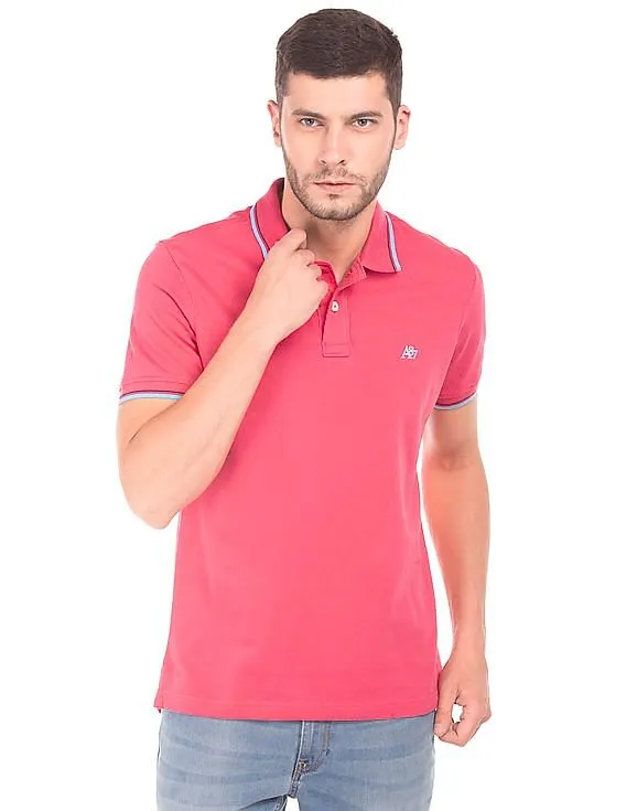 Aeropostale Tipped Pique Polo Shirt