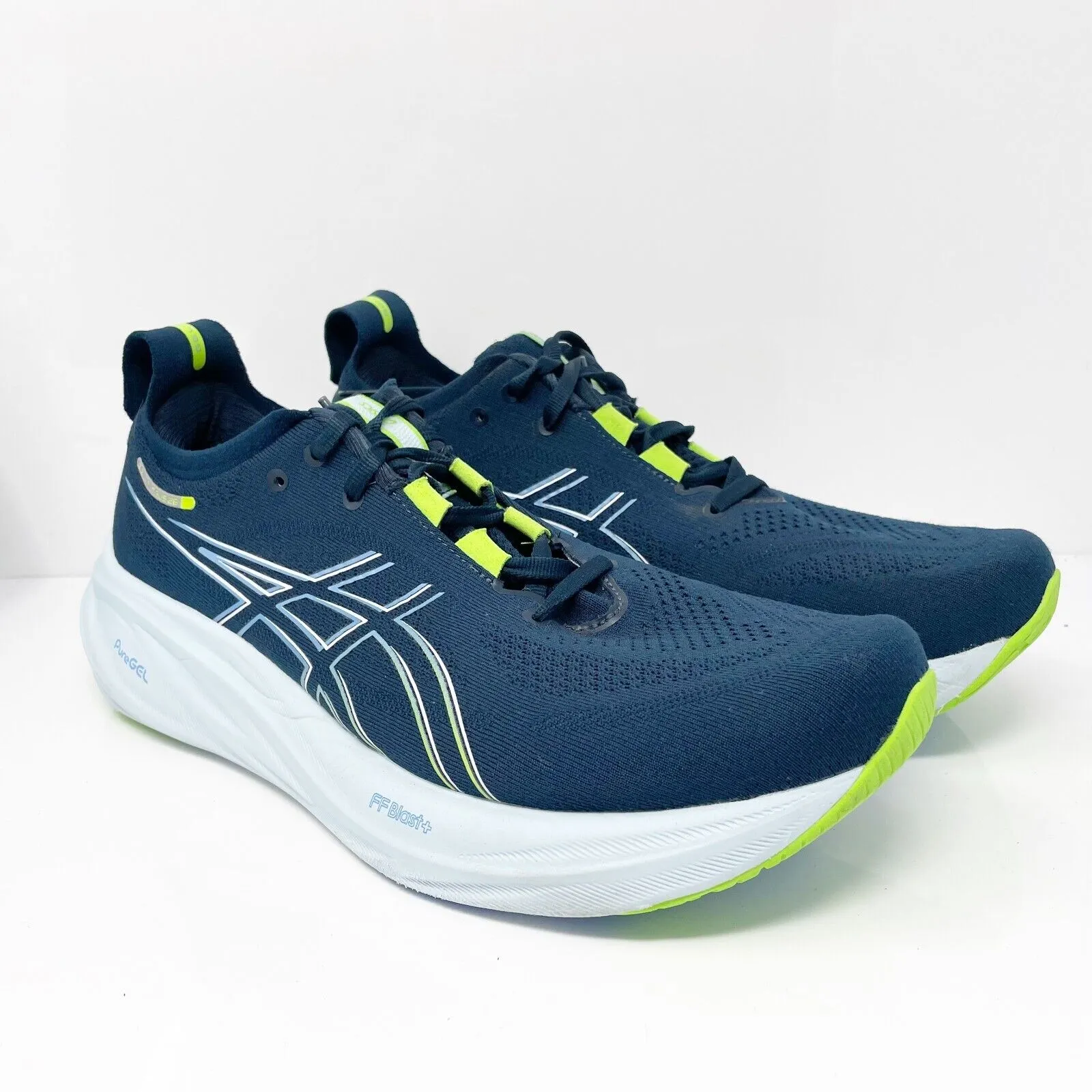 Asics Mens Gel Nimbus 26 1011B795 Blue Running Shoes Sneakers Size 12.5 W