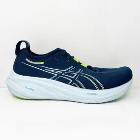 Asics Mens Gel Nimbus 26 1011B795 Blue Running Shoes Sneakers Size 12.5 W