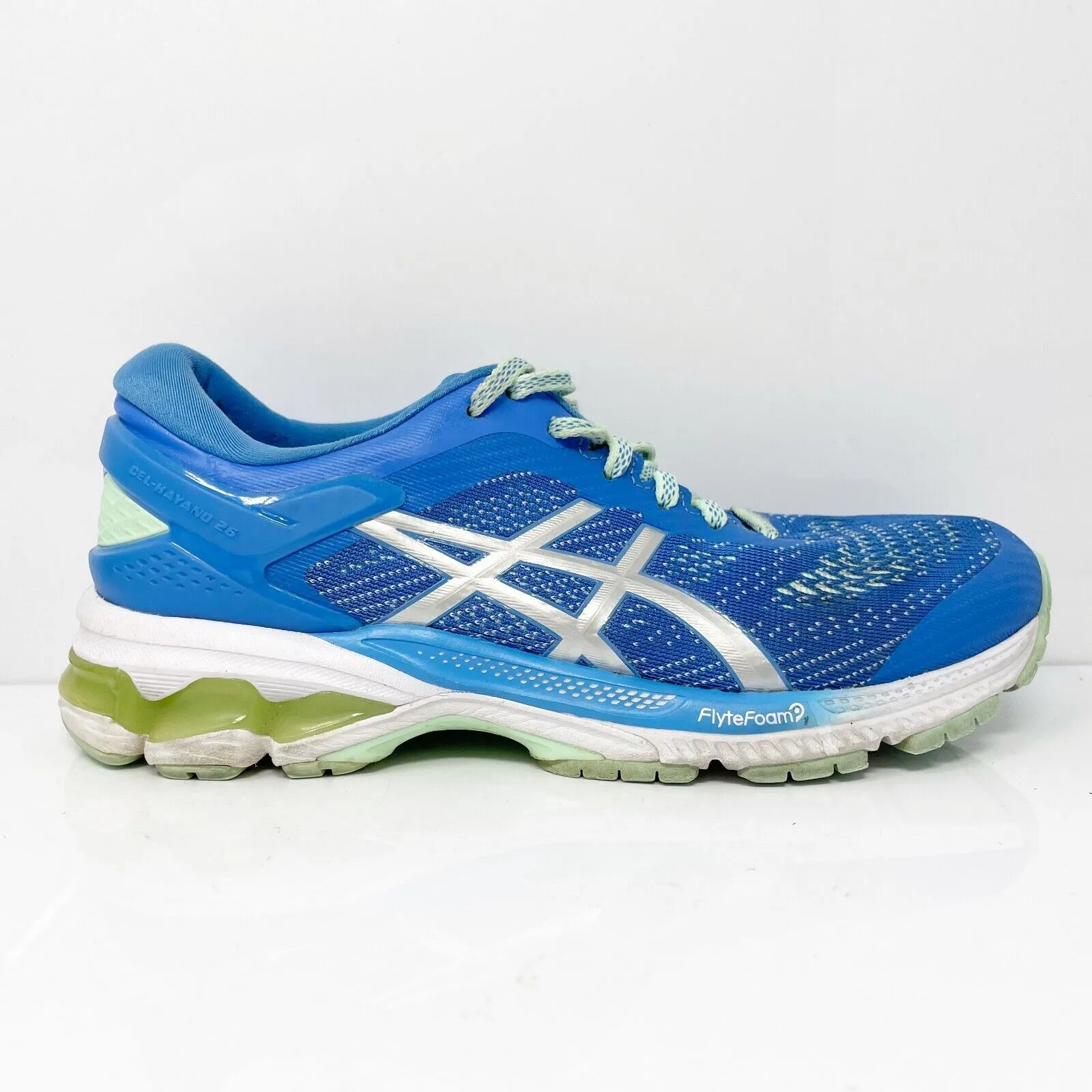 Asics Womens Gel Kayano 26 1012A457 Blue Running Shoes Sneakers Size 7.5