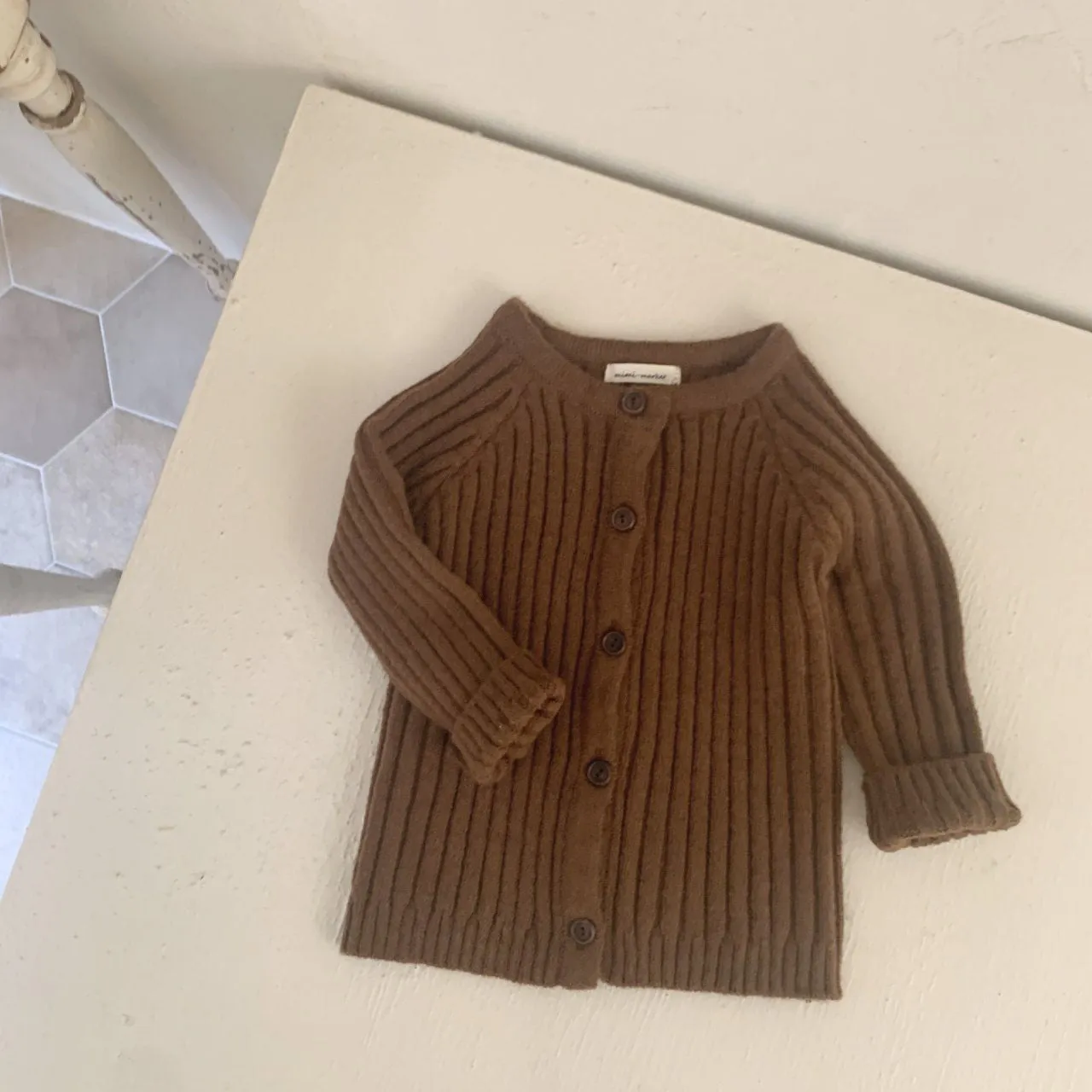 Baby Rib-Knit Cardigan (8-24m) - 3colors