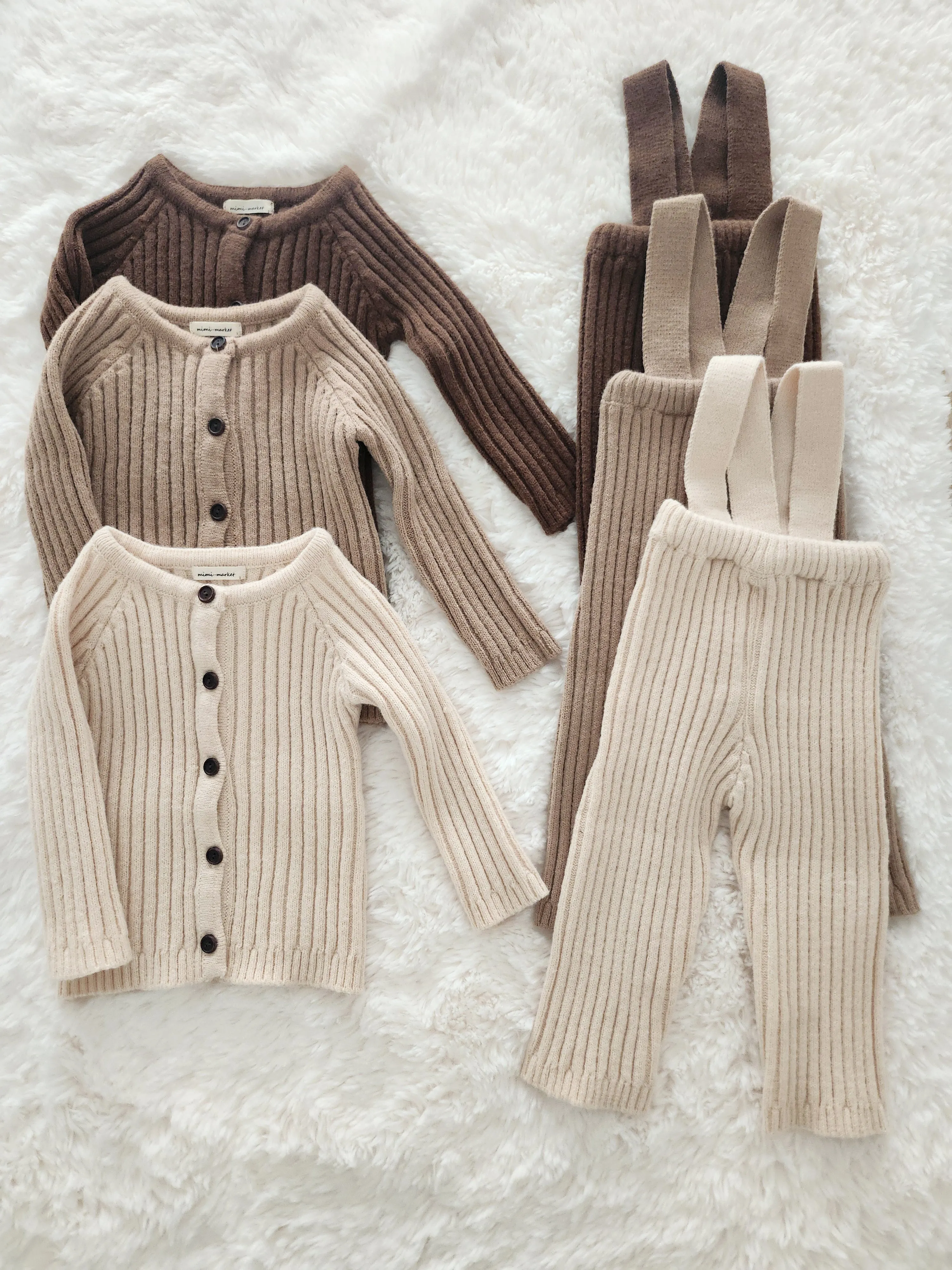 Baby Rib-Knit Cardigan (8-24m) - 3colors