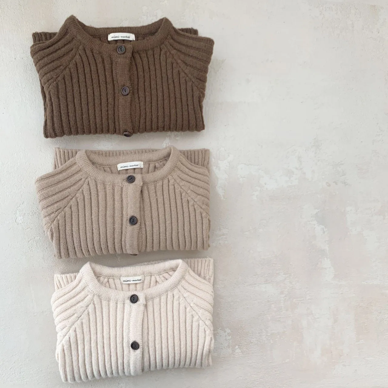 Baby Rib-Knit Cardigan (8-24m) - 3colors