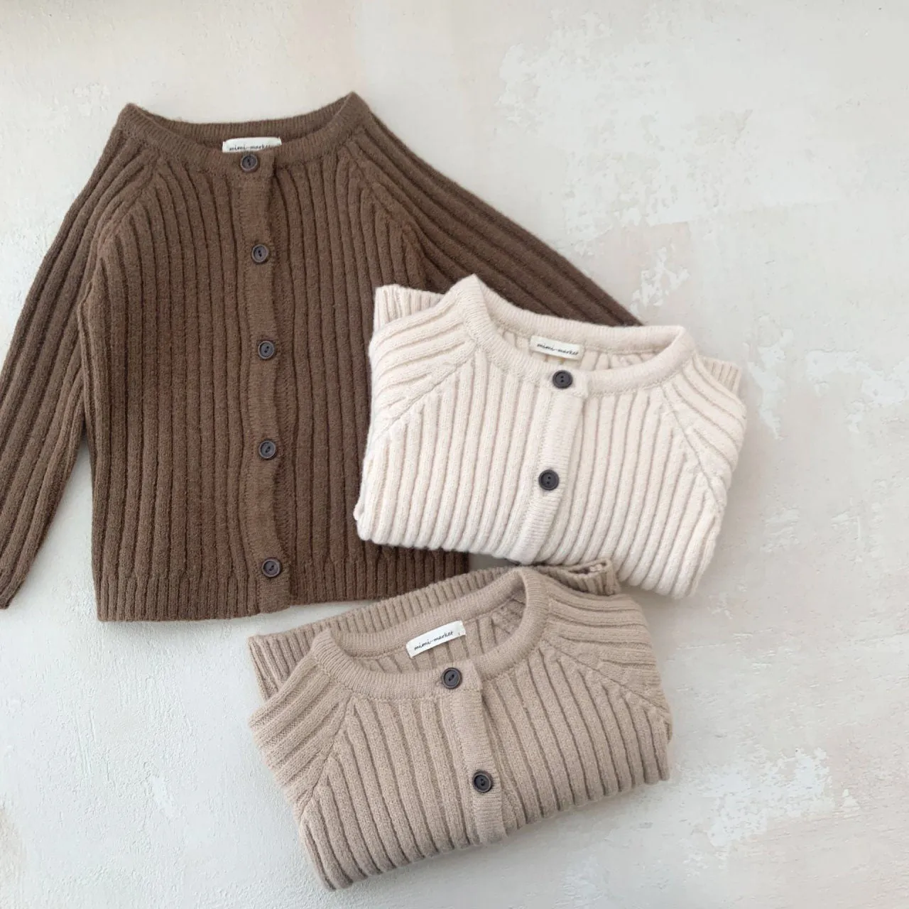 Baby Rib-Knit Cardigan (8-24m) - 3colors