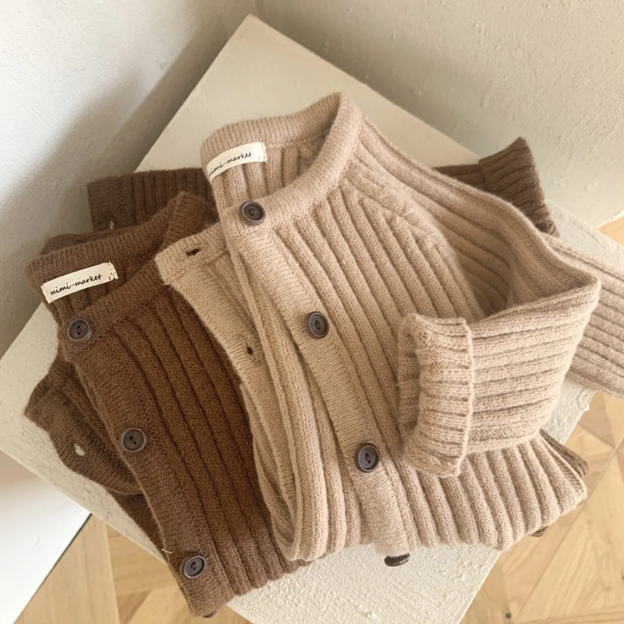 Baby Rib-Knit Cardigan (8-24m) - 3colors