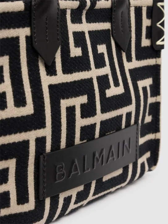 Balmain   B-army Monogram jacquard tote bag 