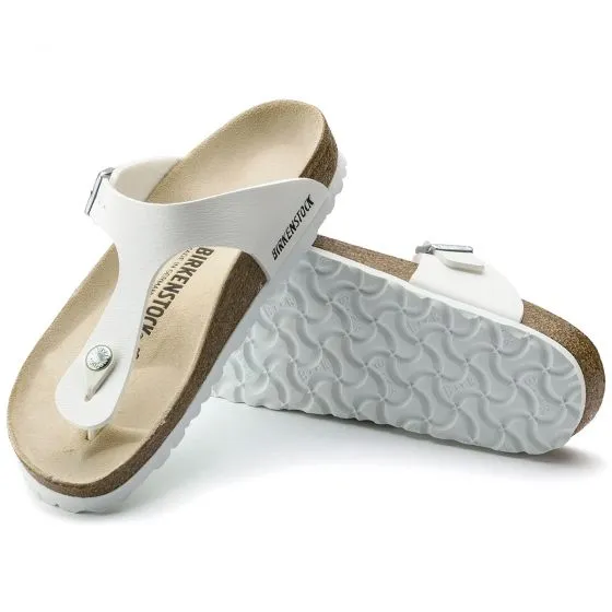 Birkenstock Womens Gizeh Birko Flor White Sandals 