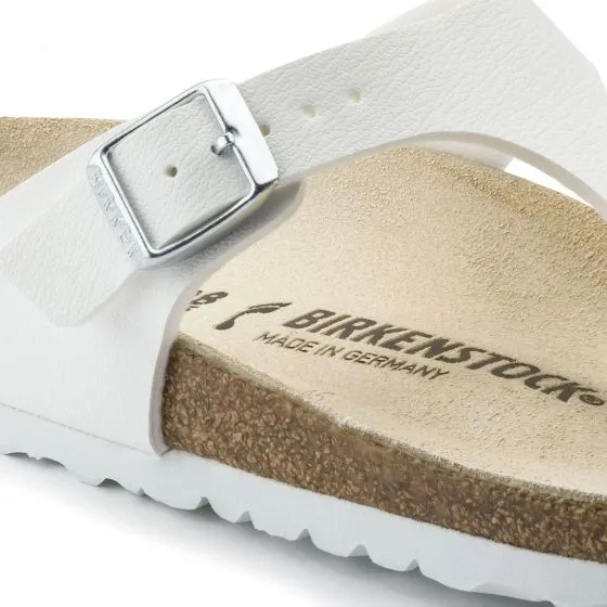 Birkenstock Womens Gizeh Birko Flor White Sandals 