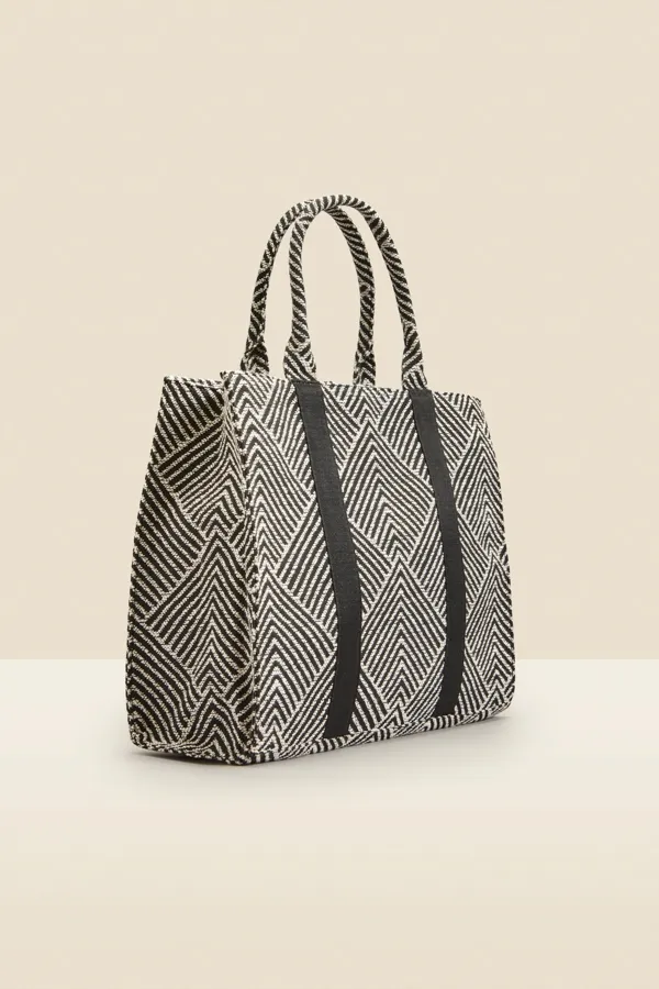 Black & White Geometric Tote Bag