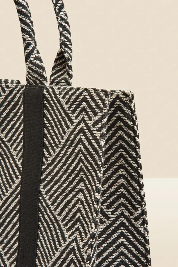 Black & White Geometric Tote Bag