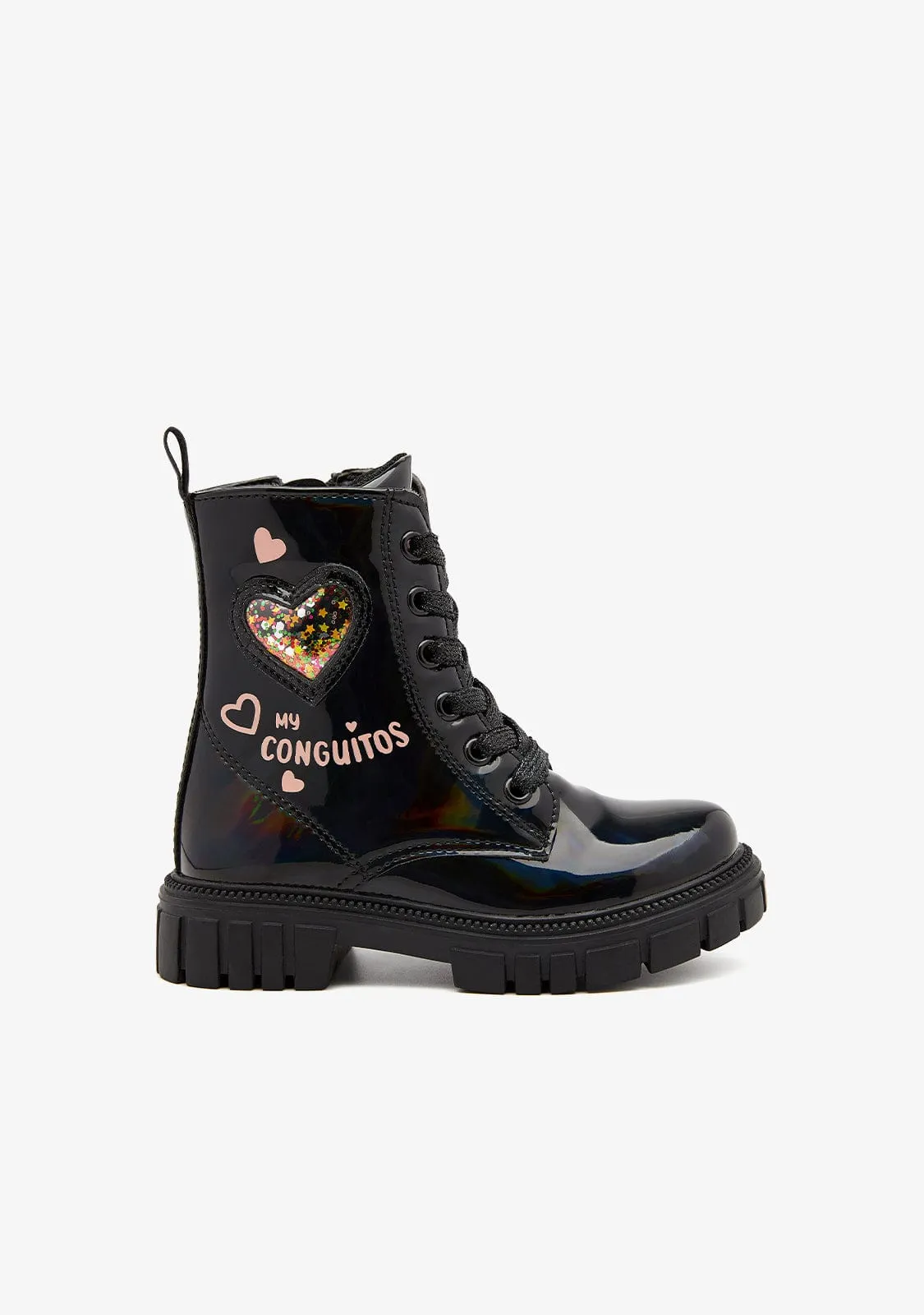 Black Heart Military Boots