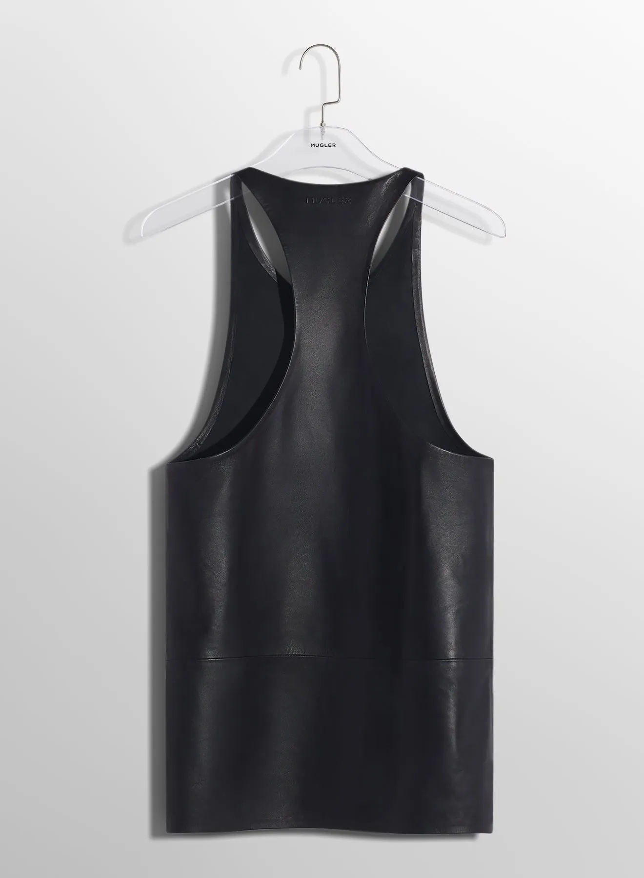 black leather tank top