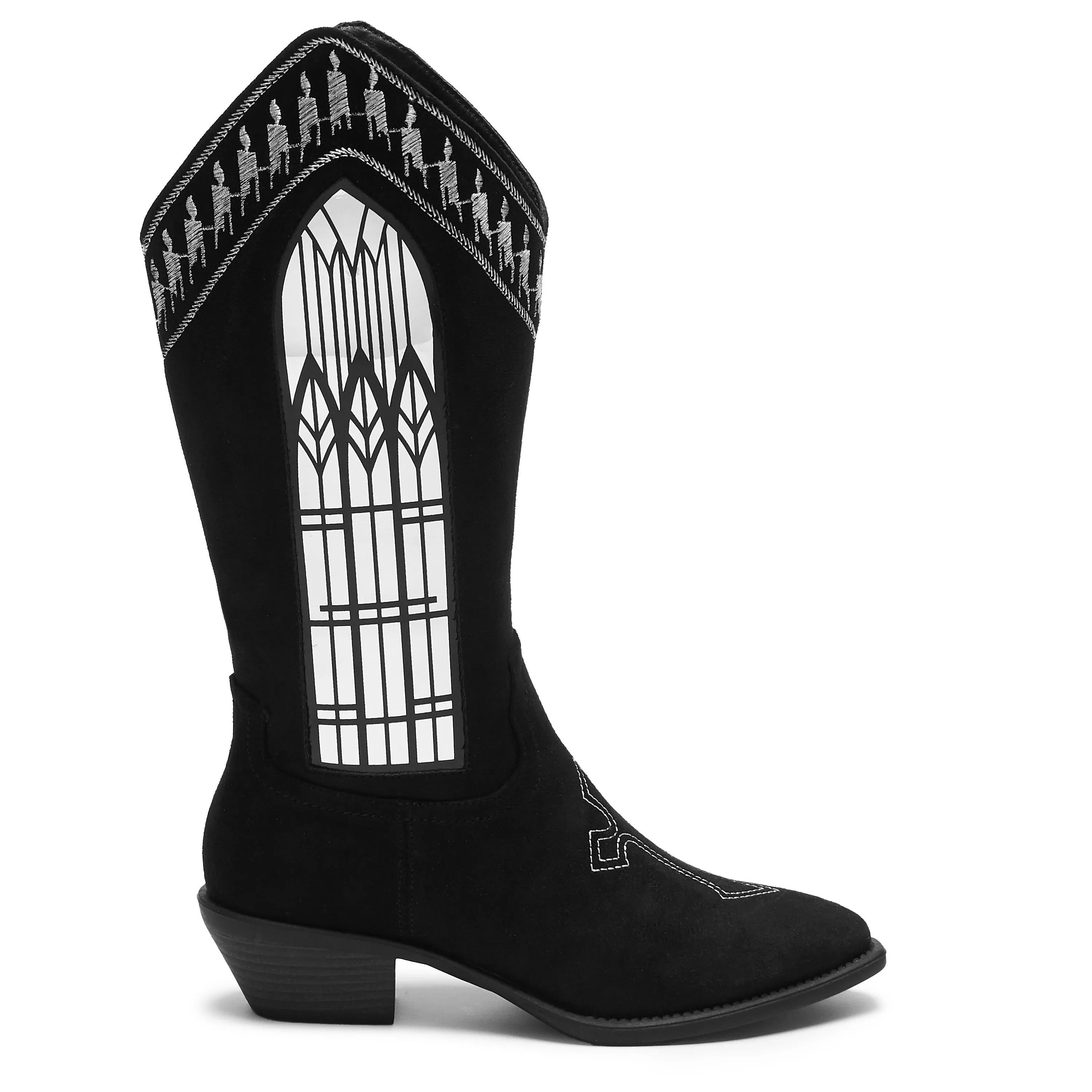 Broken Confessions Cowboy Boots - Black