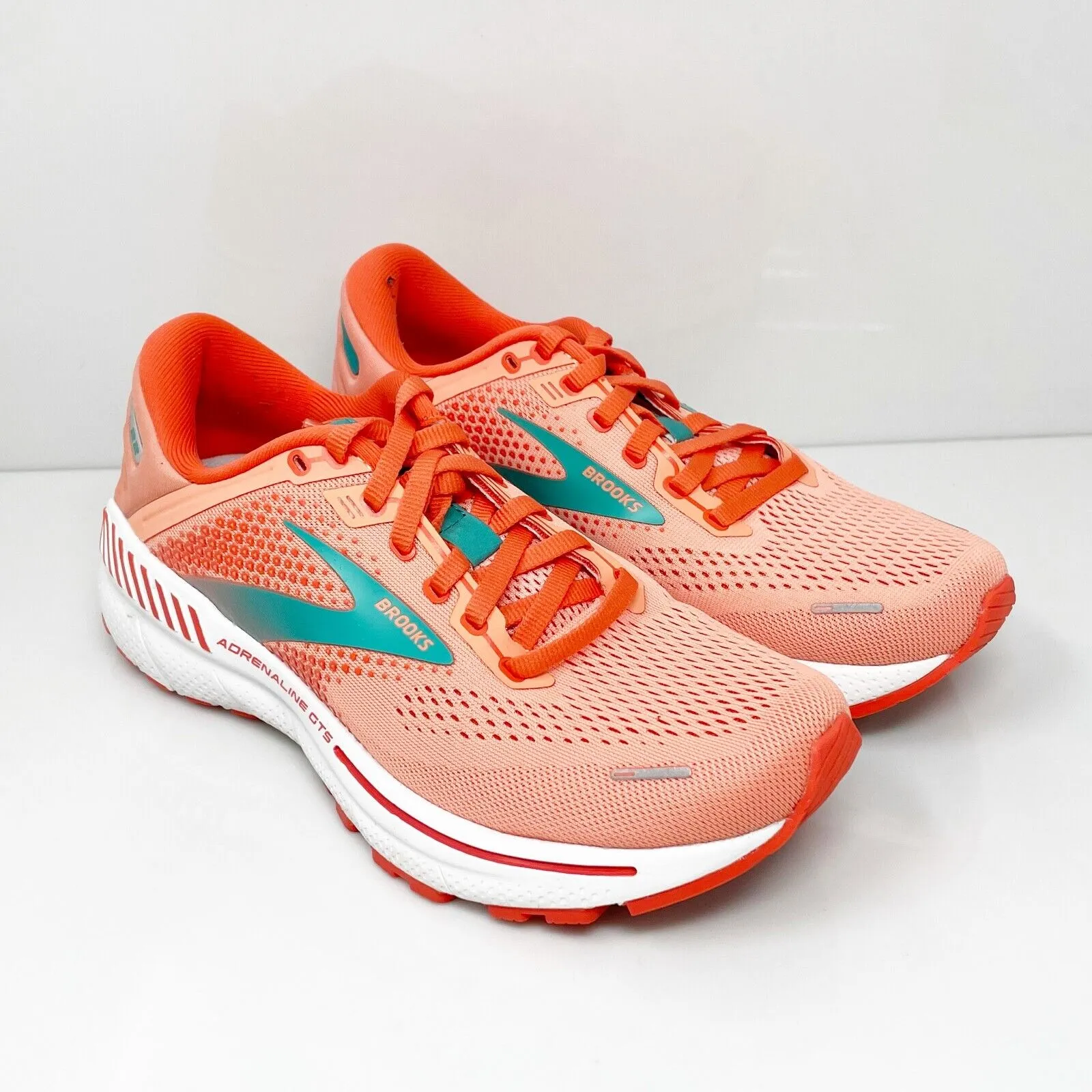 Brooks Womens Adrenaline GTS 22 1203531B680 Orange Running Shoes Sneakers 7.5 B