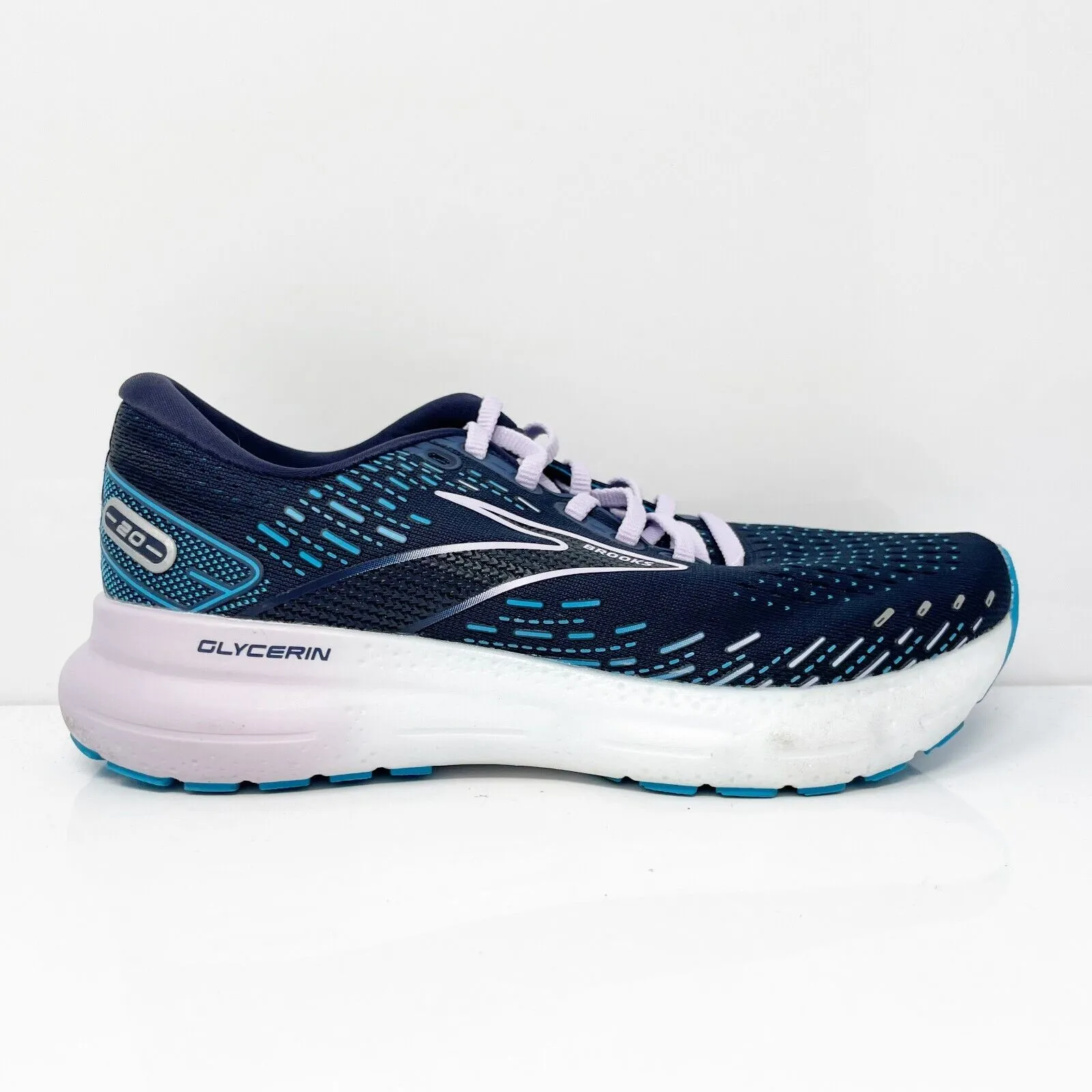 Brooks Womens Glycerin 20 1203691B499 Blue Running Shoes Sneakers Size 7 B