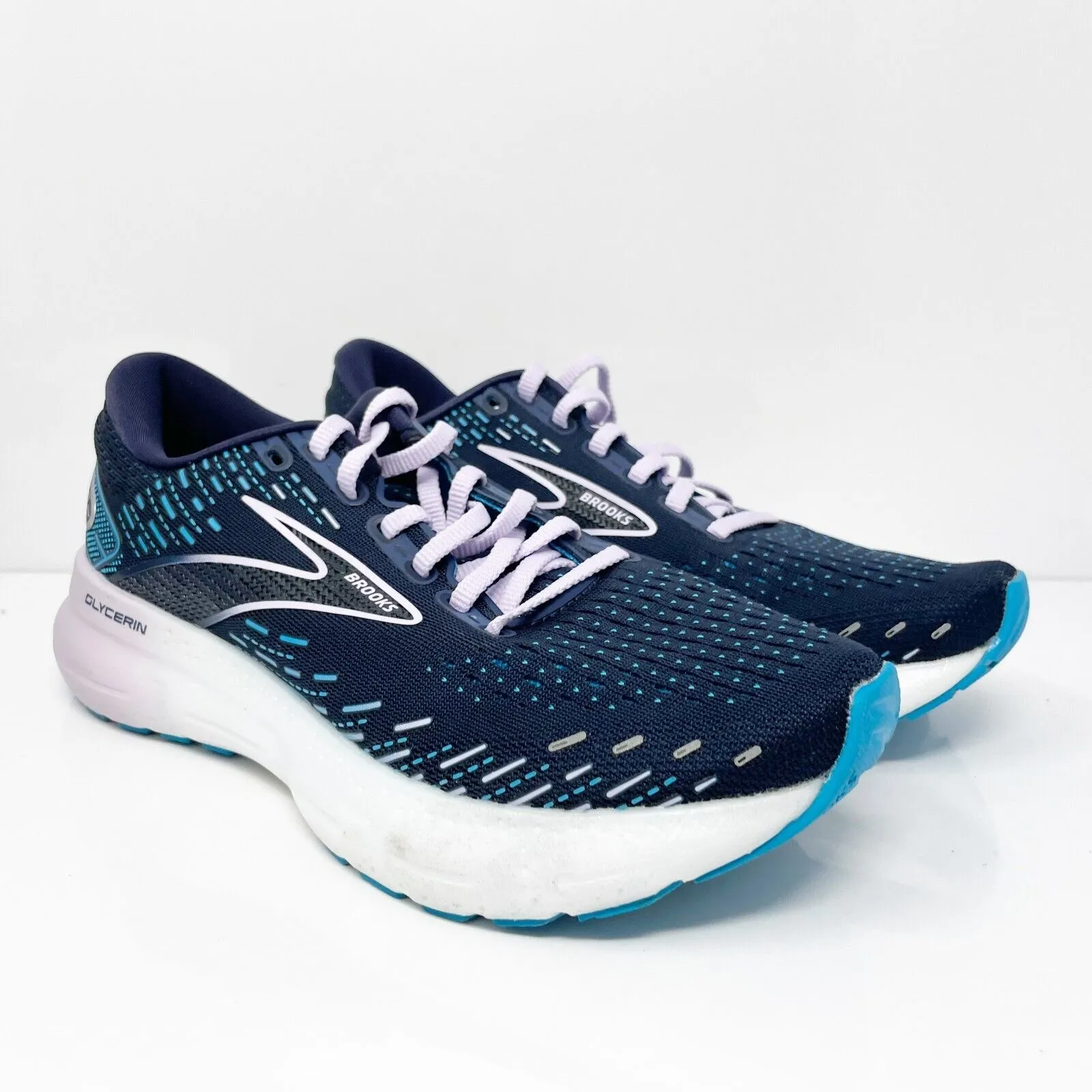 Brooks Womens Glycerin 20 1203691B499 Blue Running Shoes Sneakers Size 7 B