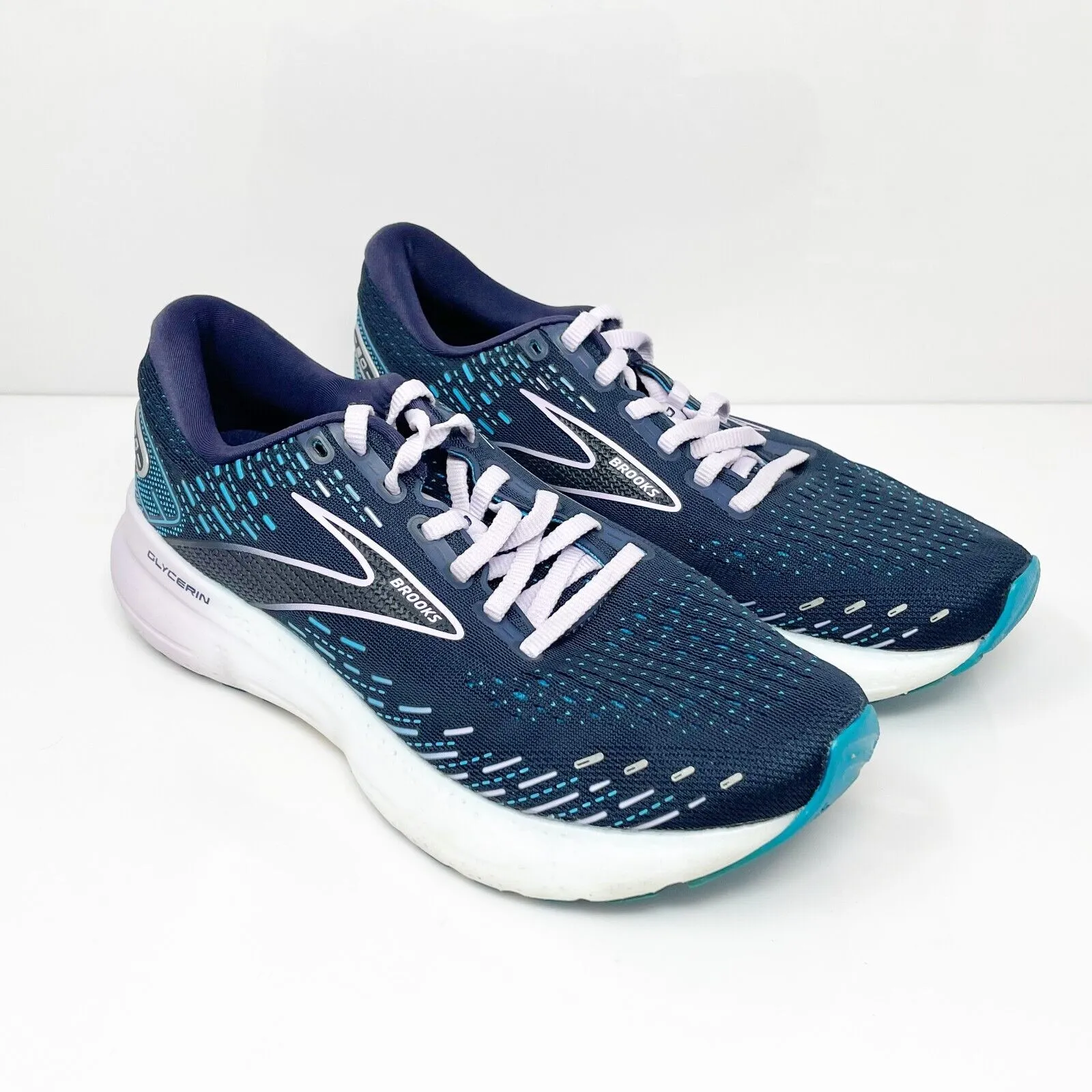 Brooks Womens Glycerin 20 1203691B499 Blue Running Shoes Sneakers Size 8.5 B