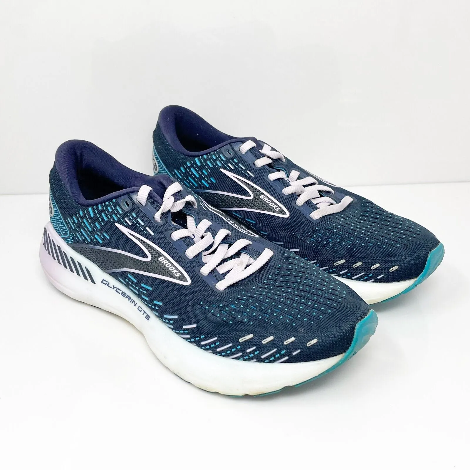 Brooks Womens Glycerin GTS 20 1203701B499 Blue Running Shoes Sneakers Size 9 B