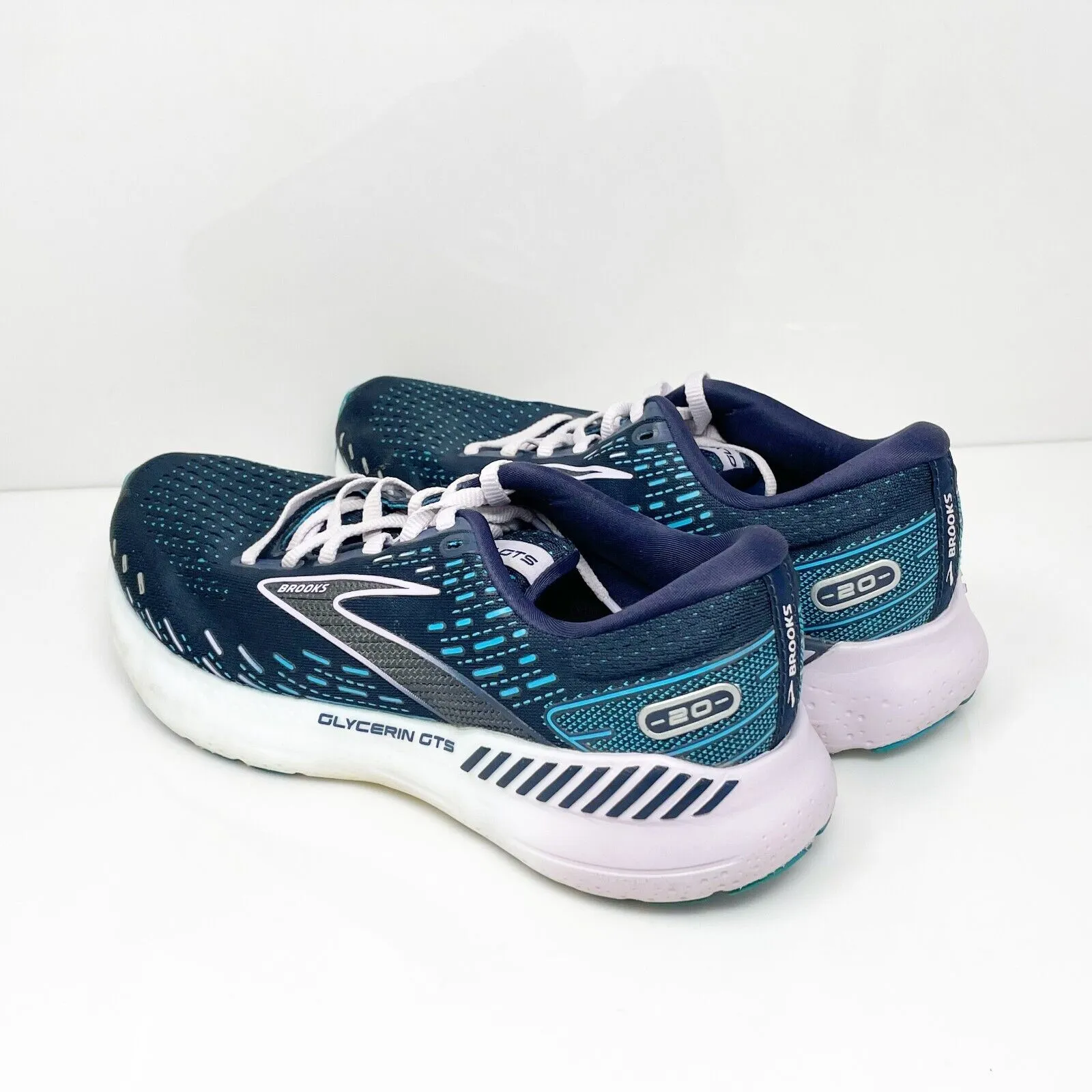 Brooks Womens Glycerin GTS 20 1203701B499 Blue Running Shoes Sneakers Size 9 B