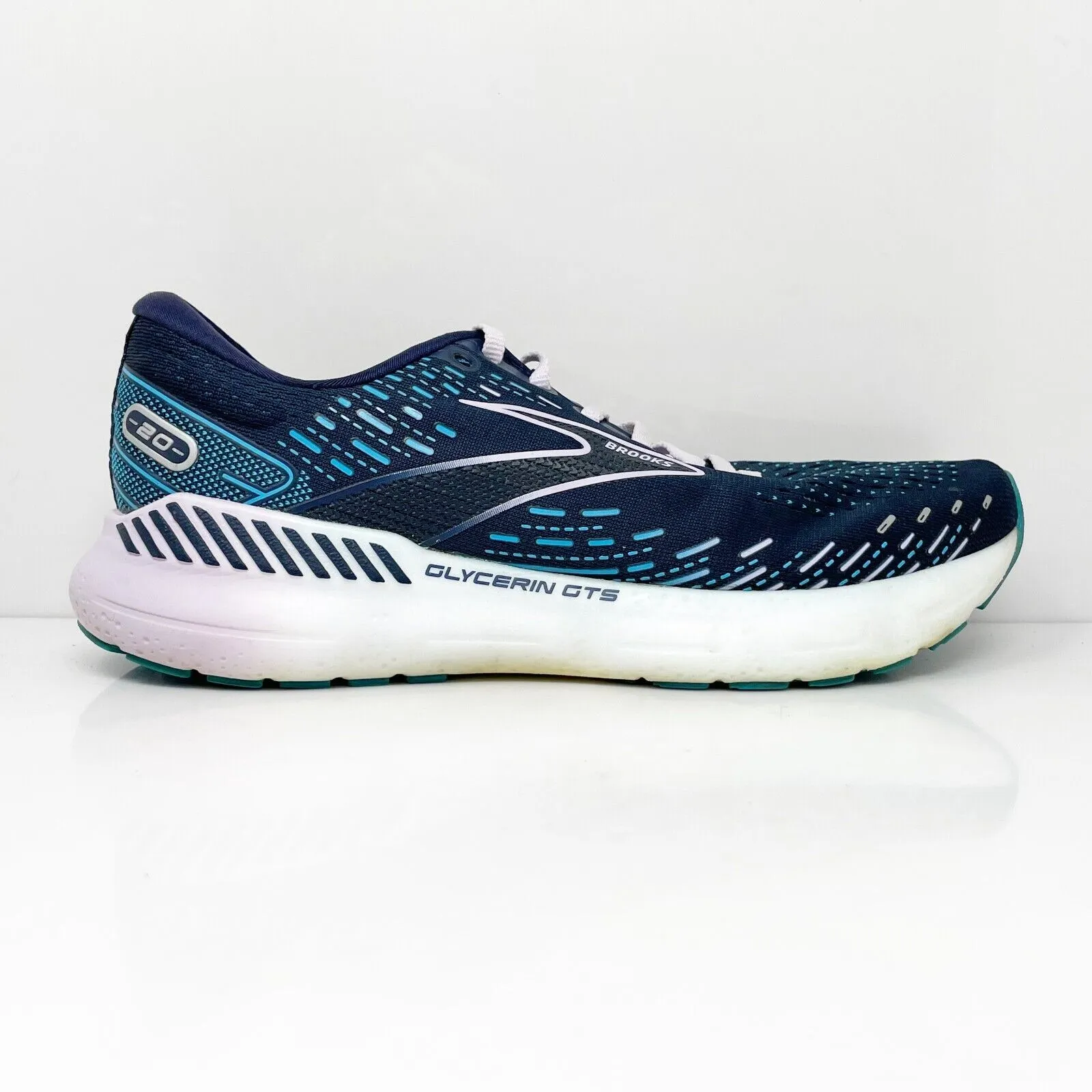 Brooks Womens Glycerin GTS 20 1203701B499 Blue Running Shoes Sneakers Size 9 B