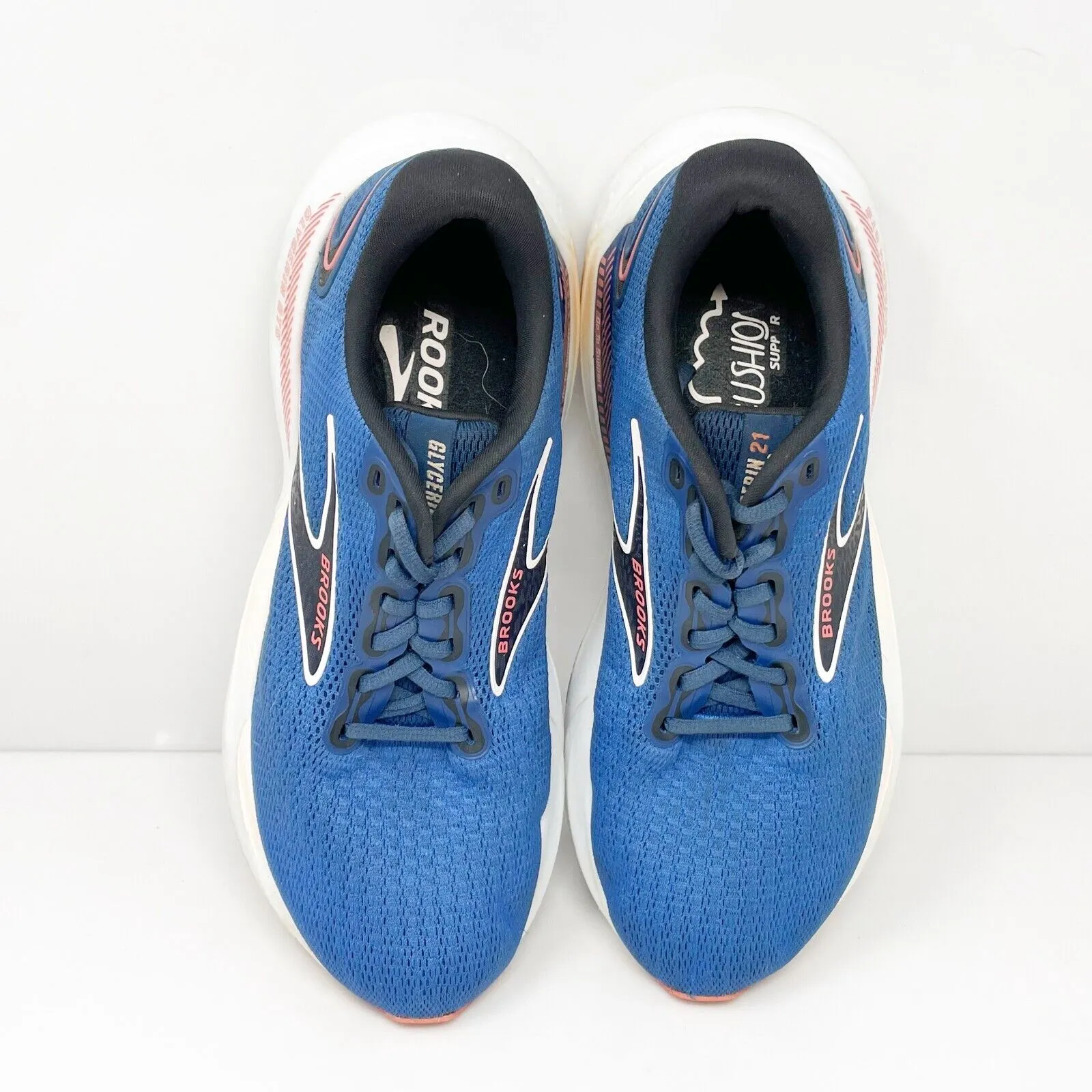 Brooks Womens Glycerin GTS 21 1204091D496 Blue Running Shoes Sneakers Size 9.5 D