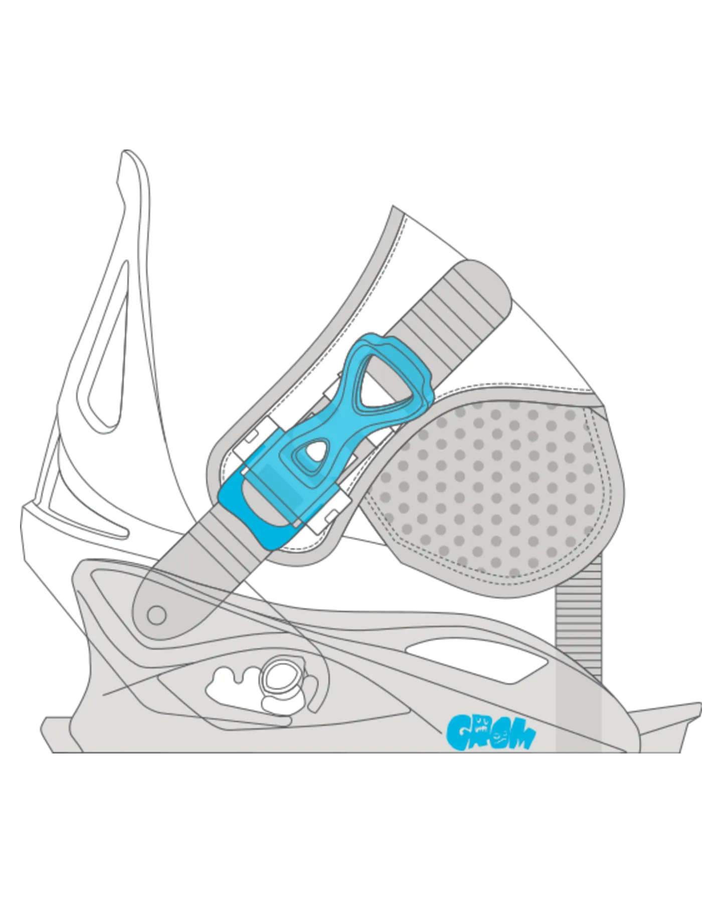 Burton Kids' Grom Disc Snowboard Bindings - White | Shop Snowboard Bindings at Trojan Wake Ski Snow & Snow Skiers Wareho