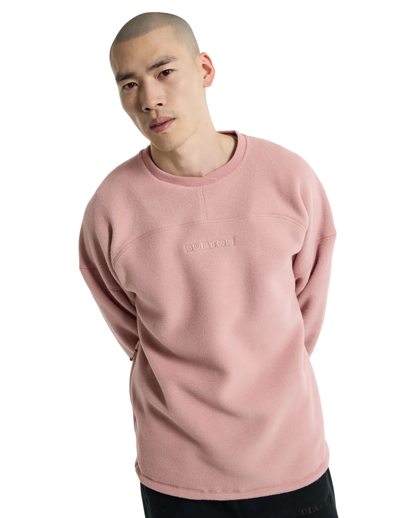 Burton Men's Cinder Crewneck Fleece - Powder Blush