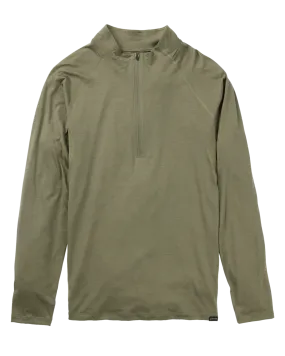 Burton Men's Phayse Merino Quarter Zip Fleece - Forest Moss | Shop Shirts & Tops at Trojan Wake Ski Snow & Snow Skie