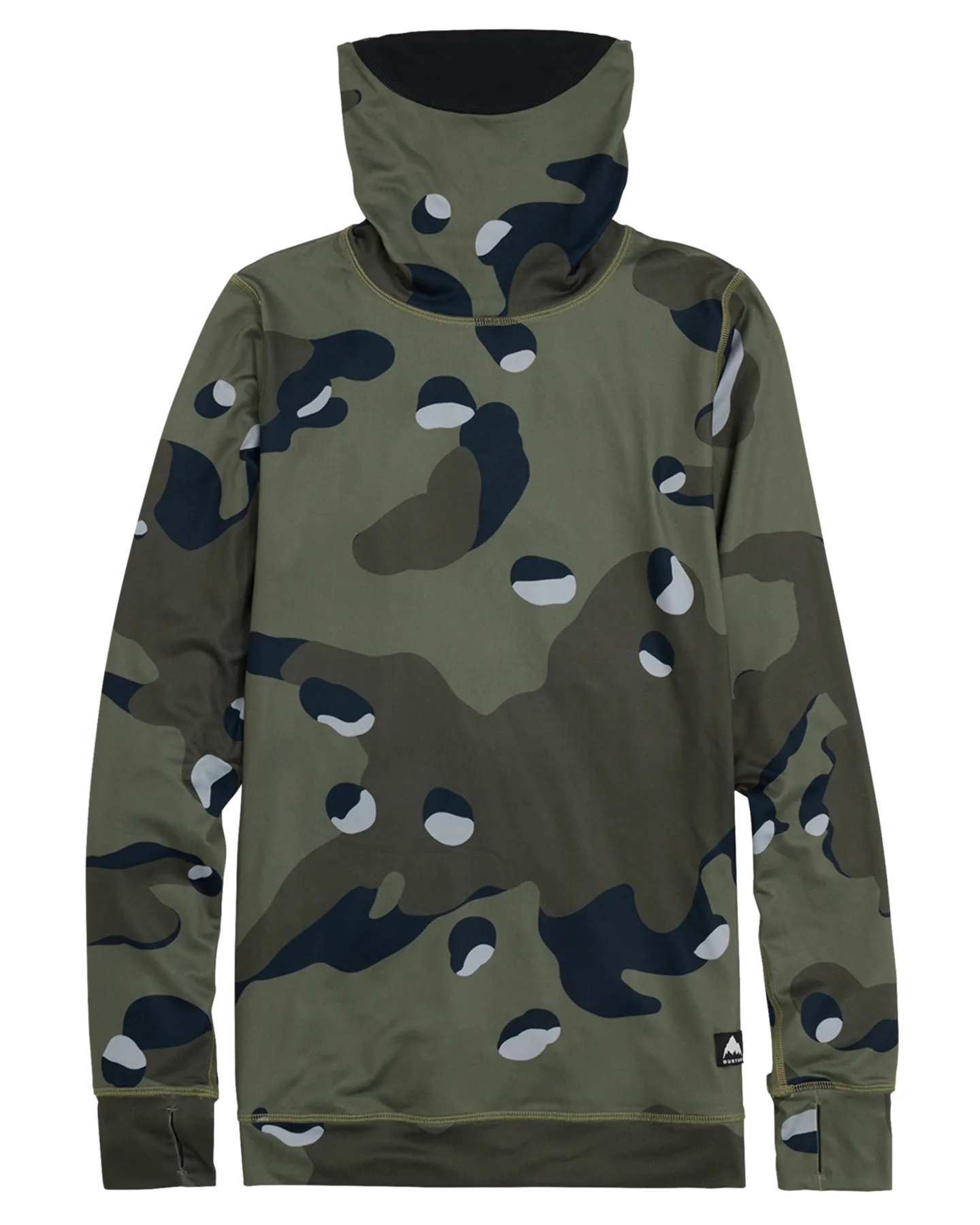 Burton Women's Midweight Base Layer Long Neck Shirt - Forest Moss Cookie Camo | Shop Long Johns at Trojan Wake Ski Snow &