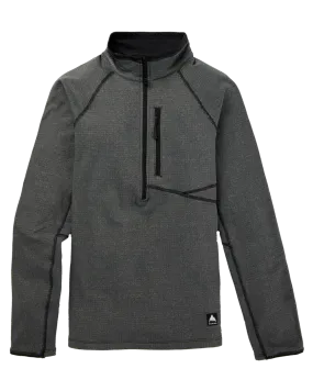 Burton Women's Stockrun Grid Half-Zip Fleece - True Black | Shop Clothing at Trojan Wake Ski Snow & Snow Skiers Warehous