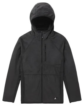 Burton Women's Stockrun Warmest Hooded Full-Zip Fleece - True Black | Shop Clothing at Trojan Wake Ski Snow & Snow Skier