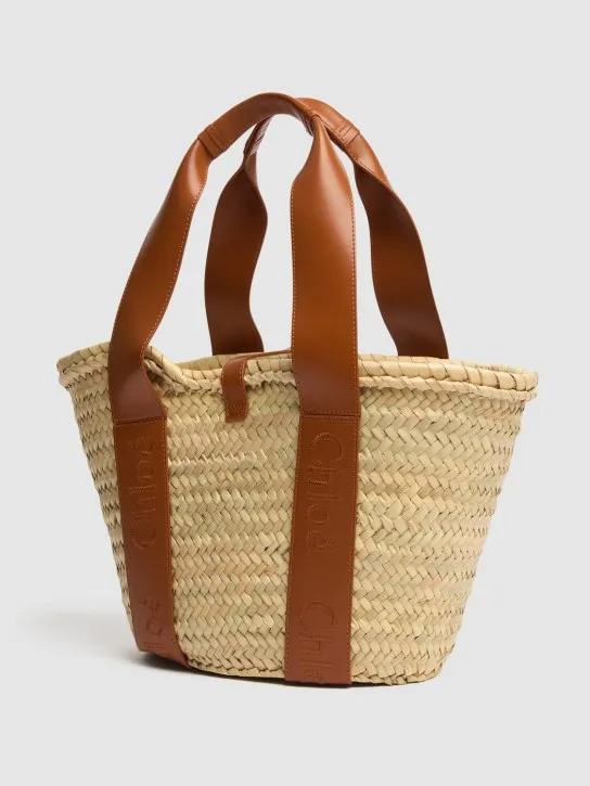 Chloé   Midi Sense raffia tote bag 