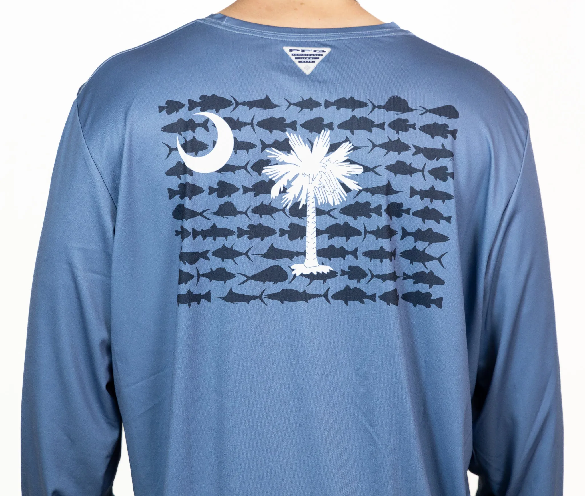 Columbia Men's Terminal Tackle PFG State Fish Flag Long Sleeve Shirt