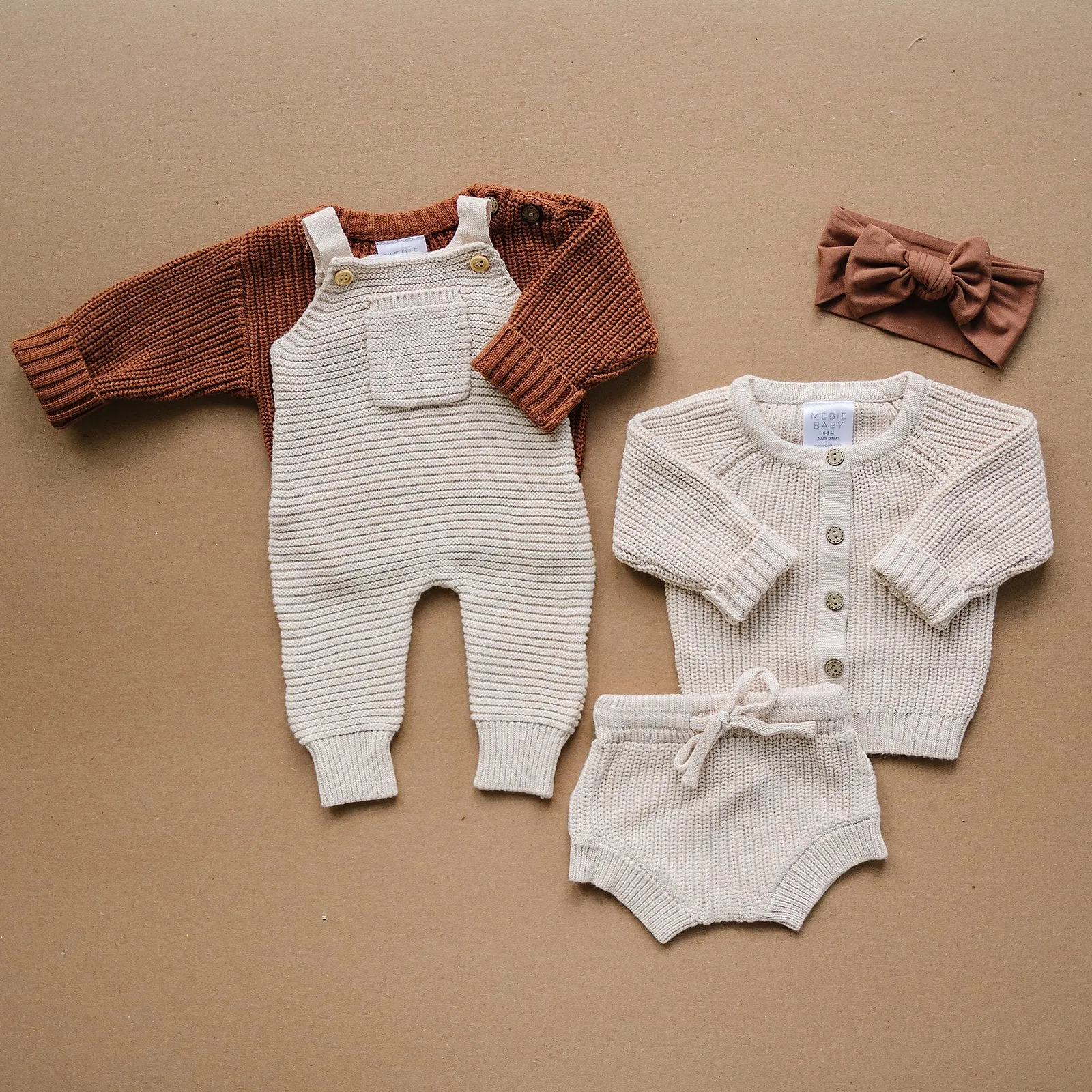 Cotton Knit Cardigan (0-18m) - Cream