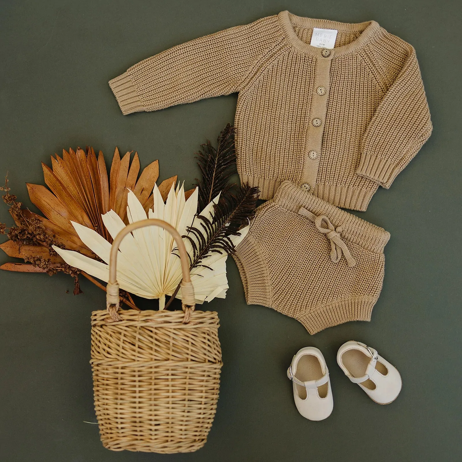 Cotton Knit Cardigan (12-18m) - Toffee