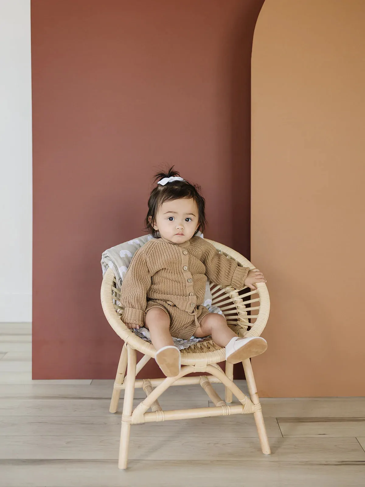 Cotton Knit Cardigan (12-18m) - Toffee