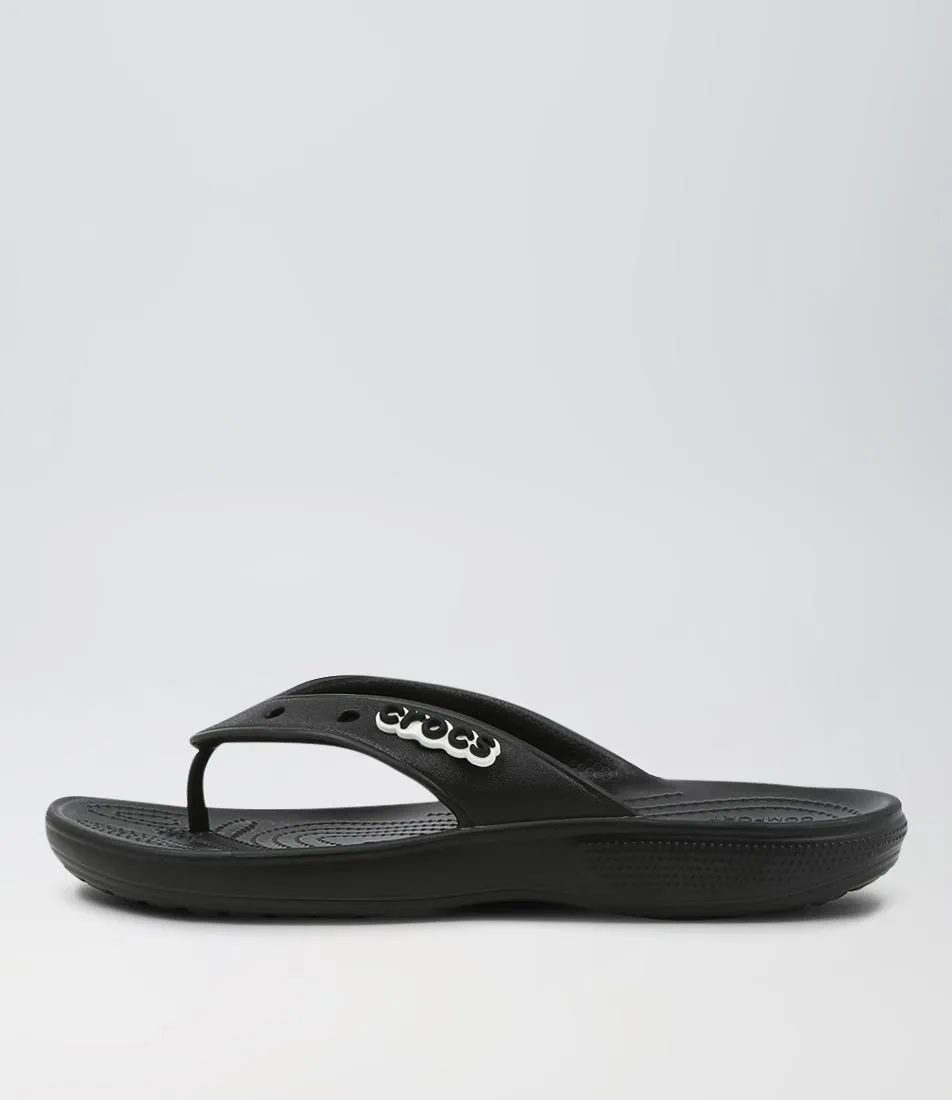 CROCS Classic Crocs Flip Black Croslite Sandals