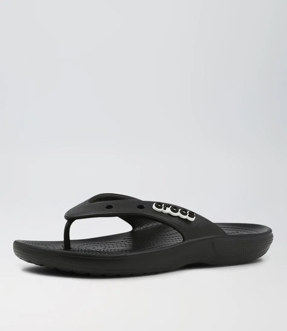 CROCS Classic Crocs Flip Black Croslite Sandals