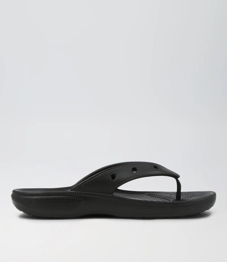 CROCS Classic Crocs Flip Black Croslite Sandals