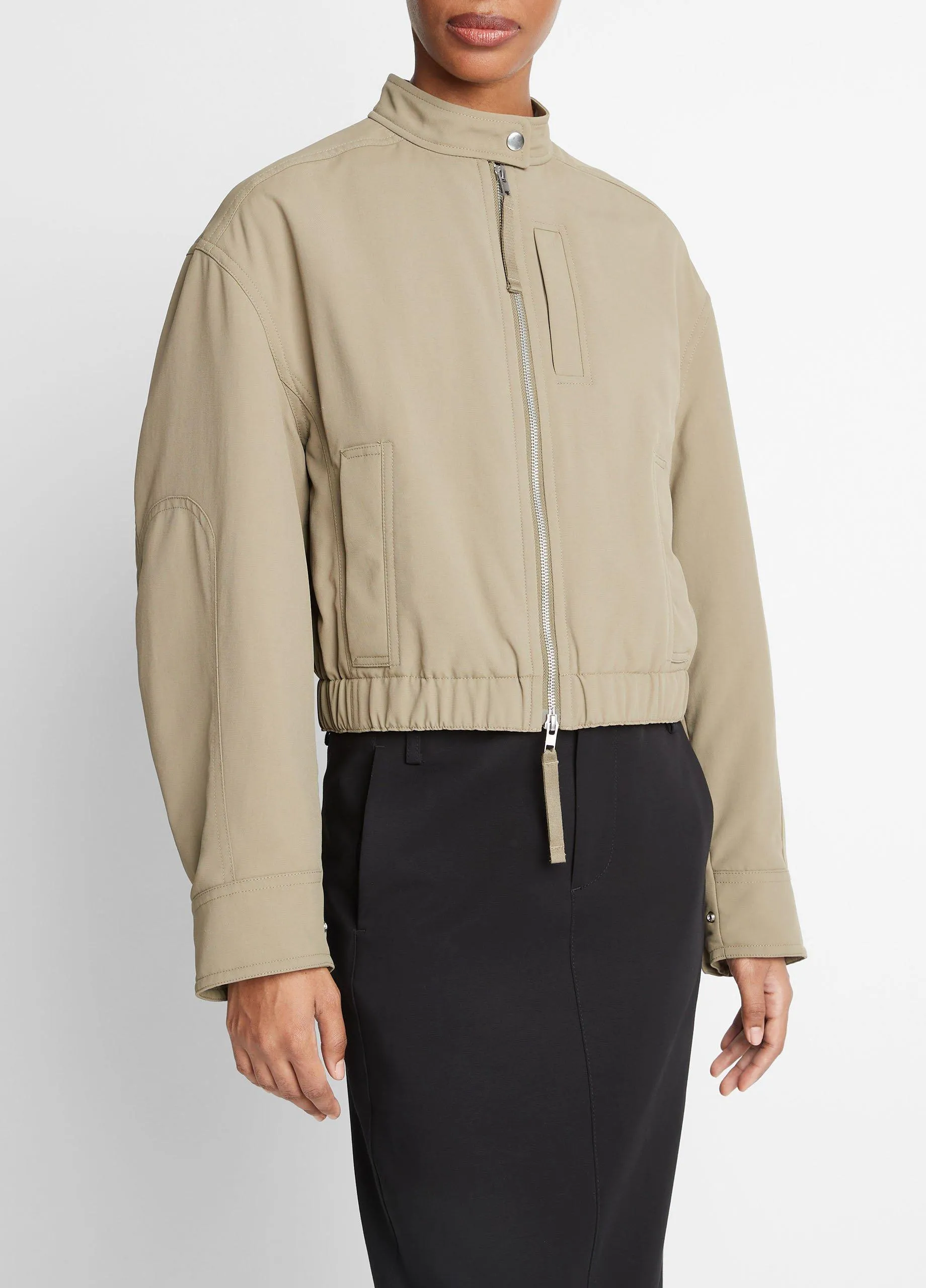 Cropped Bomber Jacket