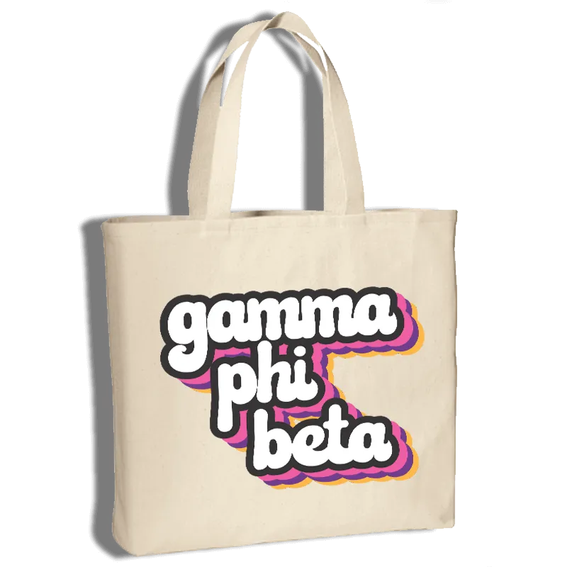 Custom Greek Group Retro Tote Bag - Q800 - DTG