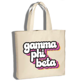 Custom Greek Group Retro Tote Bag - Q800 - DTG