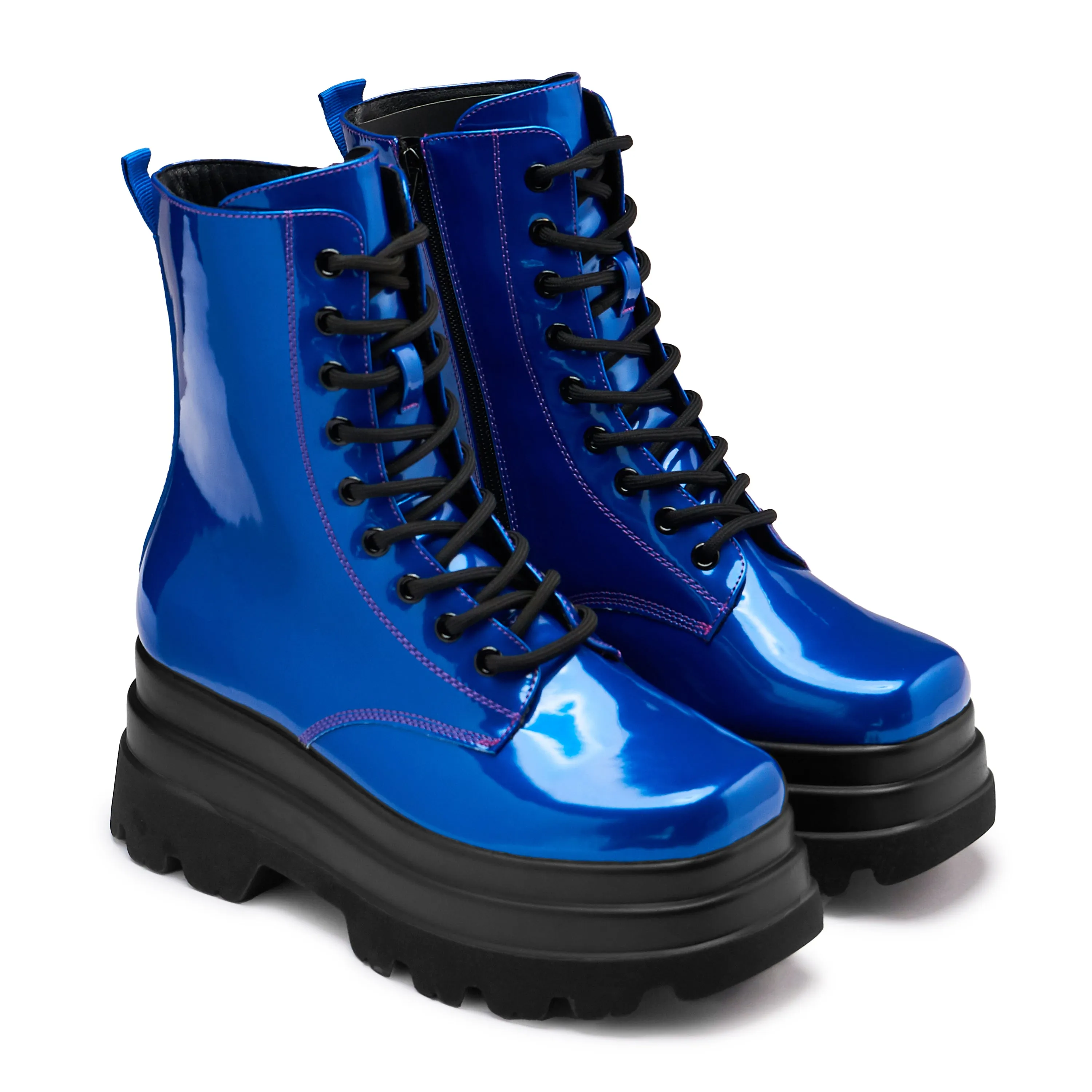 Deathwatch Trident Platform Boots - Cobalt Blue