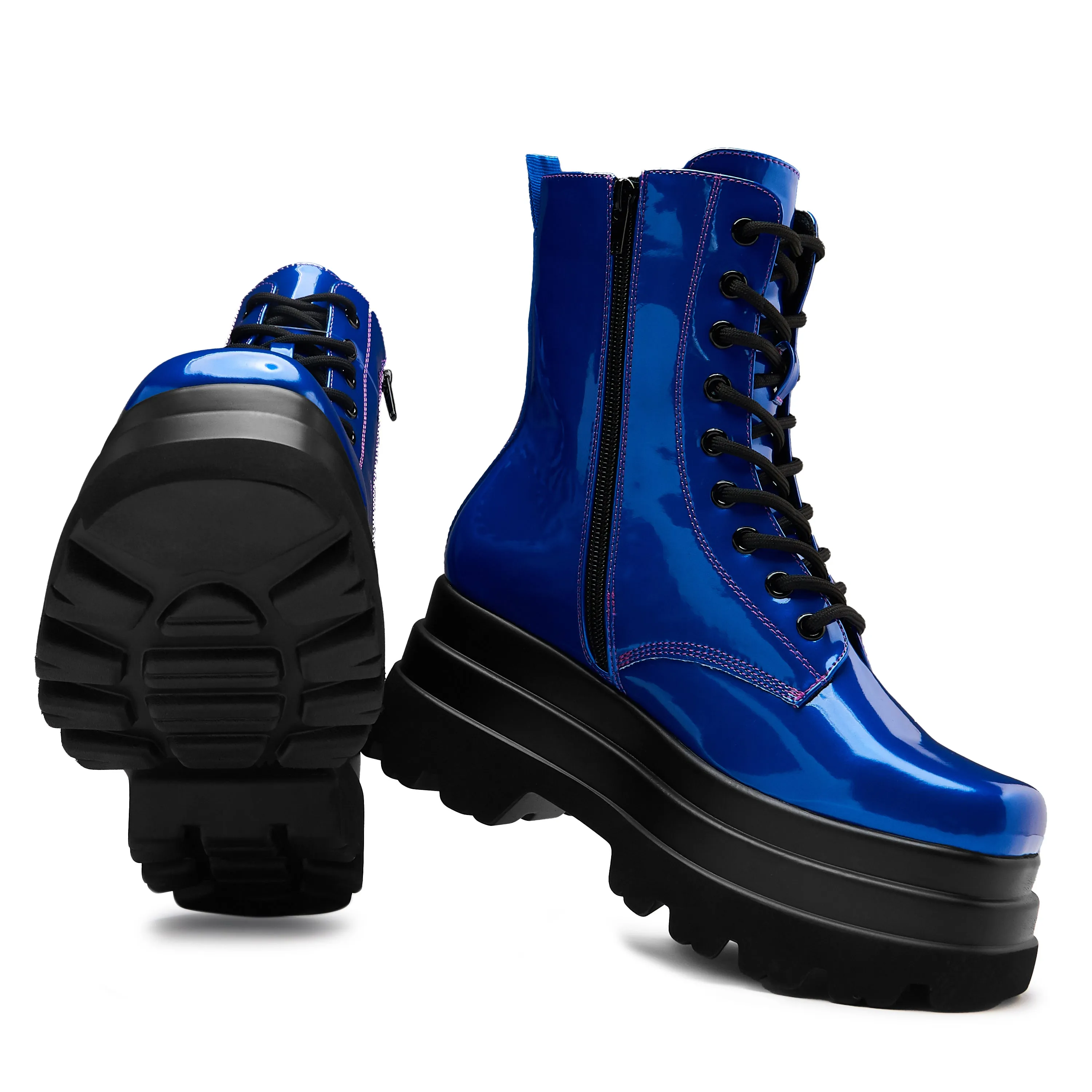 Deathwatch Trident Platform Boots - Cobalt Blue