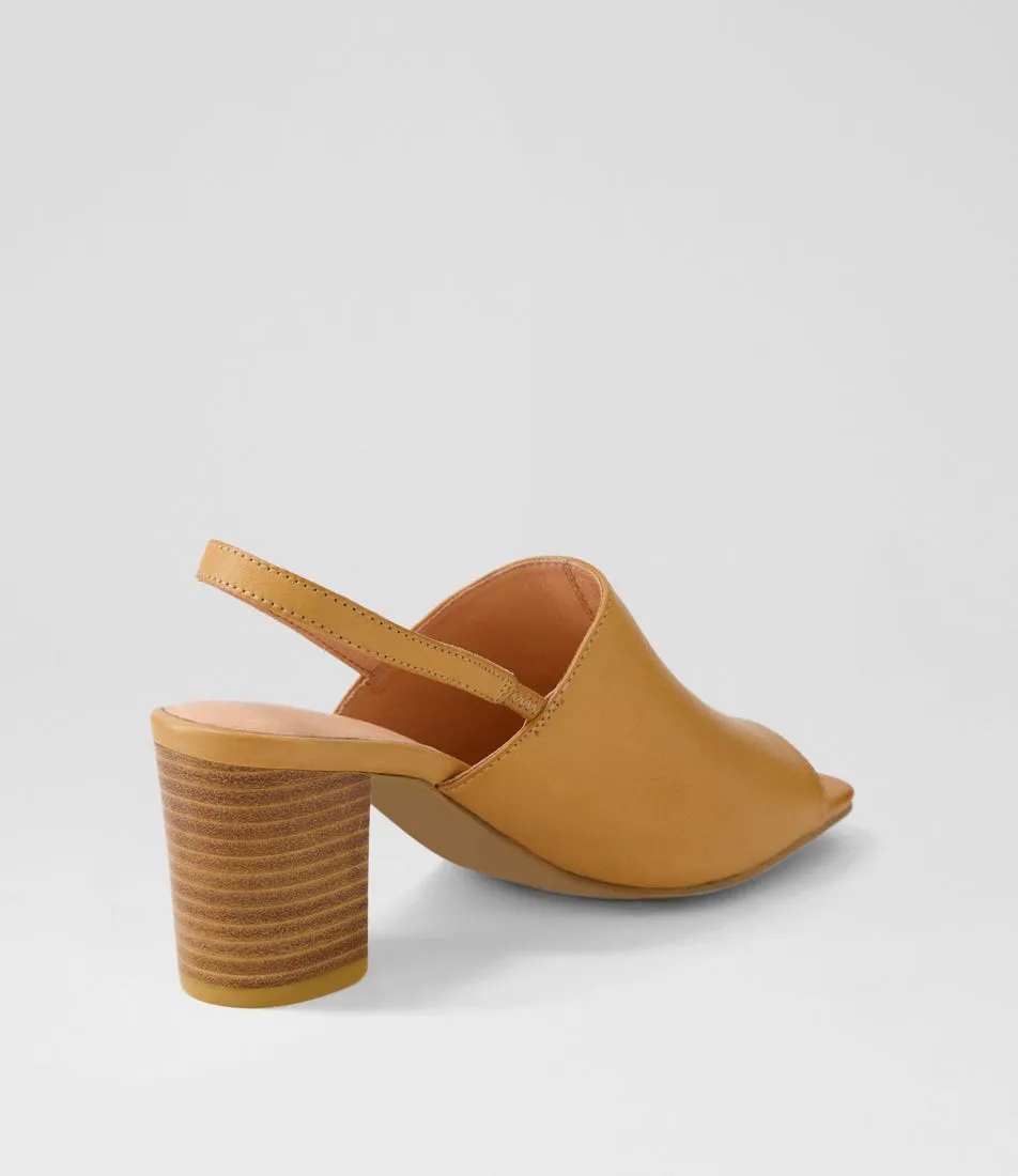 DJANGO & JULIETTE Pyper Dark Tan Leather Sandals